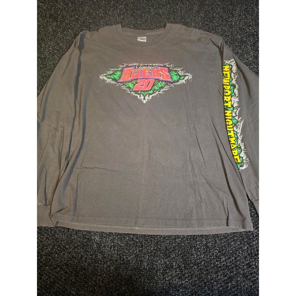 Jimmy Owens #20 Newport Nightmare Racing Long Sleeve T-Shirt Gildan XL Gray
